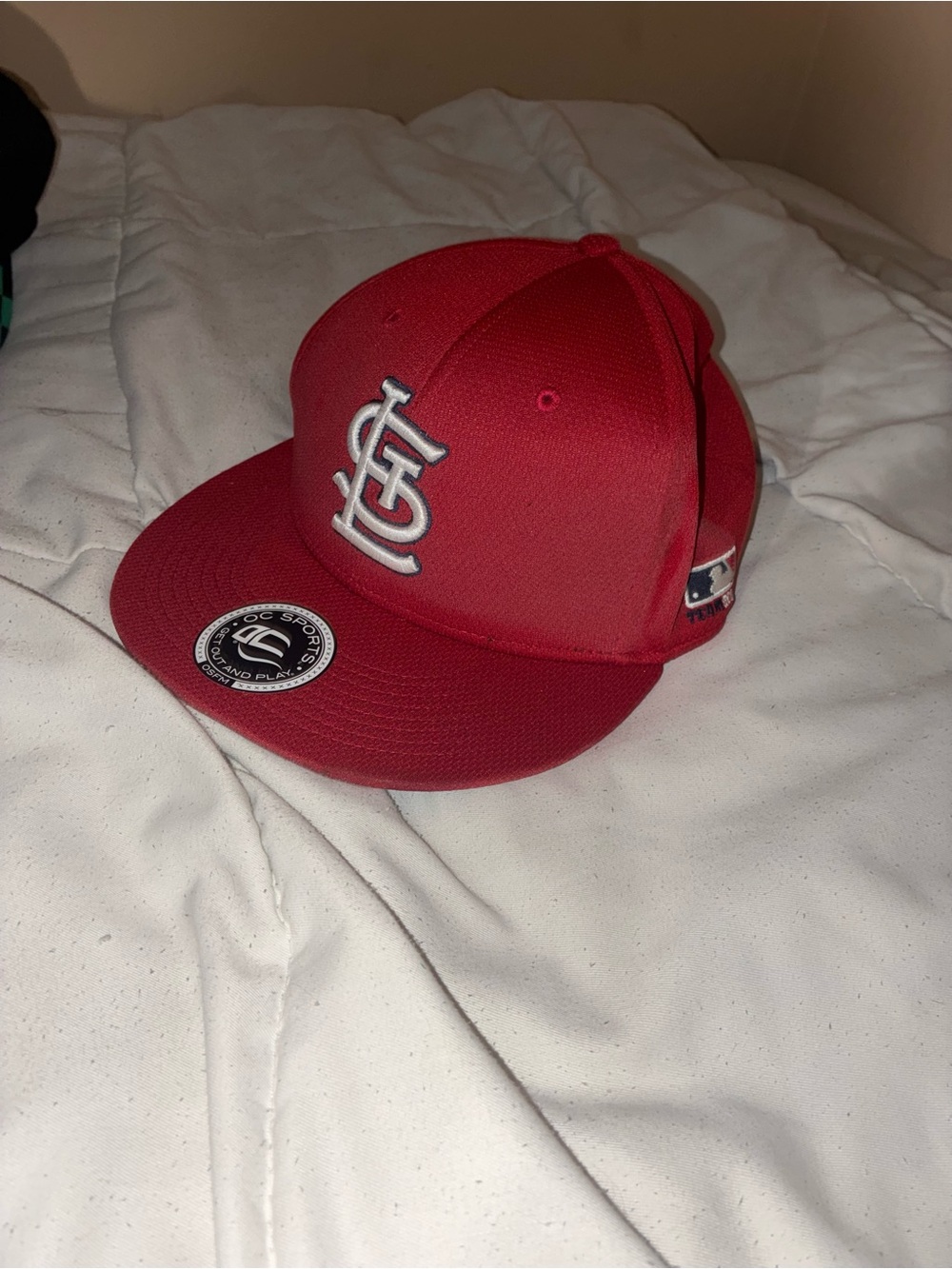 Red Fitted Baseball Cap